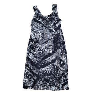 Garnet Hill Starlet B & W Abstract Dress M